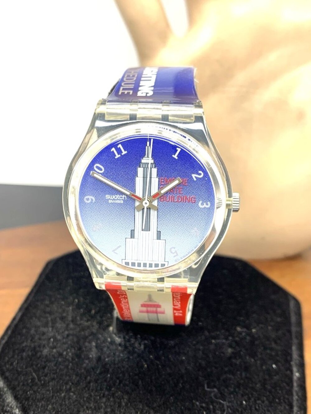 Swatch Watch New York Empire State Building Lighting Schedule Vintage 1999 34mm